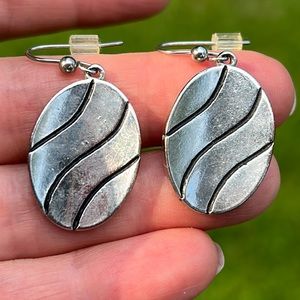Silver tone earrings